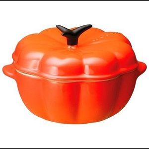 Le Creuset mini pumpkin casserole dish